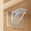 4pcs Partition Bracket No Punch Right Angle Laminate Shelf Wardrobe Partition Board Fixing Holder, Size: 7x7cm