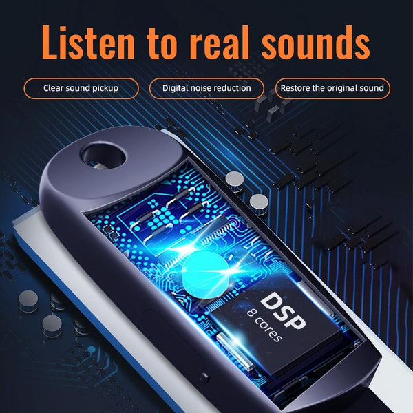 JNN S26 Smart Digital Noise Canceling Voice Recorder with Lanyard, Capacity:16GB(Black)