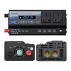 XUYUAN 6000W Car Inverter LED Colorful Atmosphere Light 4 USB Charging Converter, UK Plug, Specification: 12V-220V