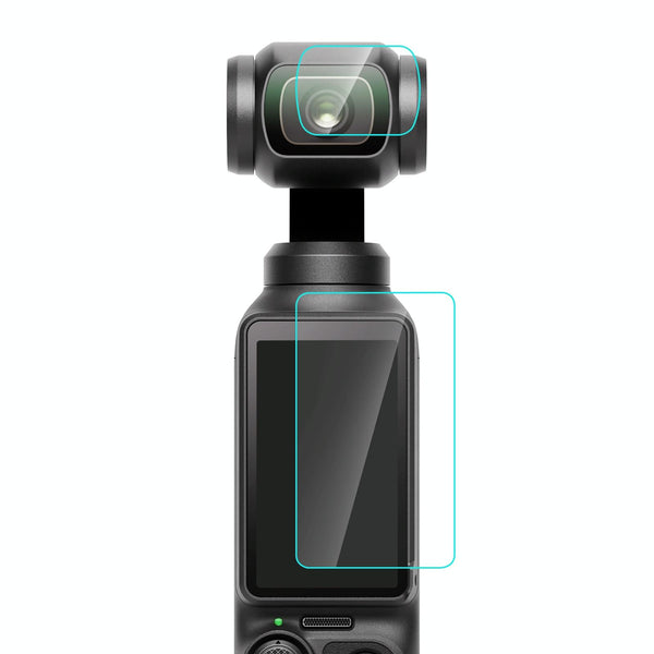 For DJI OSMO Pocket 3 PULUZ 9H 2.5D HD Tempered Glass Lens Protector + Screen Film (Transparent)