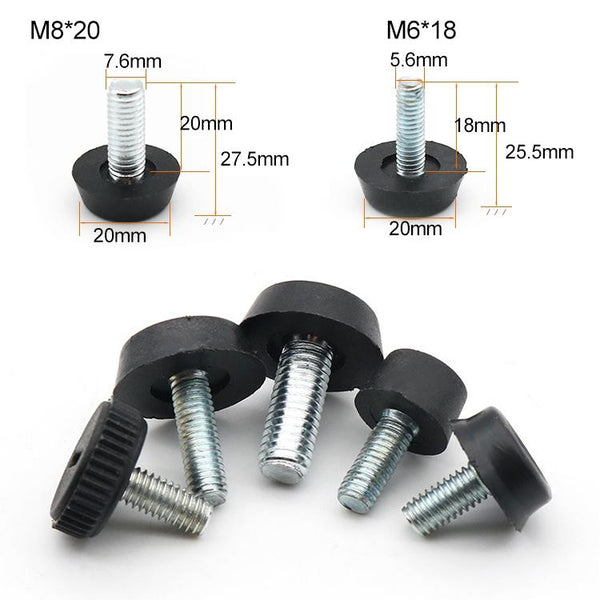 50 PCS Adjustable Foot Pad Furniture Screw Support Stub, M8x20