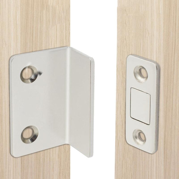 90 Degree No-Punch Invisible Door Suction Thin Section Wardrobe Sliding Door Magnetic Suction(Silver)