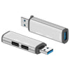 ADS-302A 3 in 1 USB to USB 3.0 / 2.0 Hub Expansion Station USB Adapter(Silver)