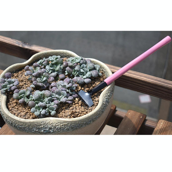 Rake Shovel Digging Trowel 3 Sets Colorful Wooden Handle Metal Head Mini Garden Plant Tool Gardening Tool Garden Flower Tools Garden Tools Combination Set,Random Color Delivery