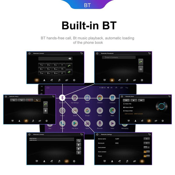 Universal 9 Inch 8 Core CarPlay Android Navigation Car Center Control All-In-One Monitor, Memory: 2+32G(Standard+AHD Camera)