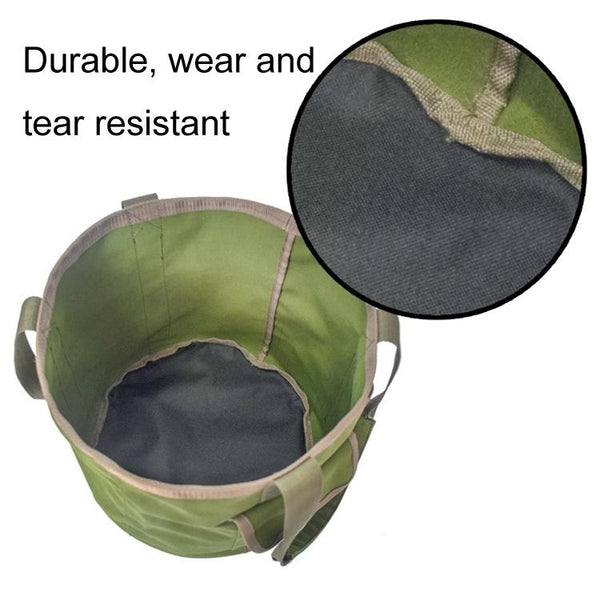 Rainproof Canvas Handbag Garden Tool Bucket Bag(Green)