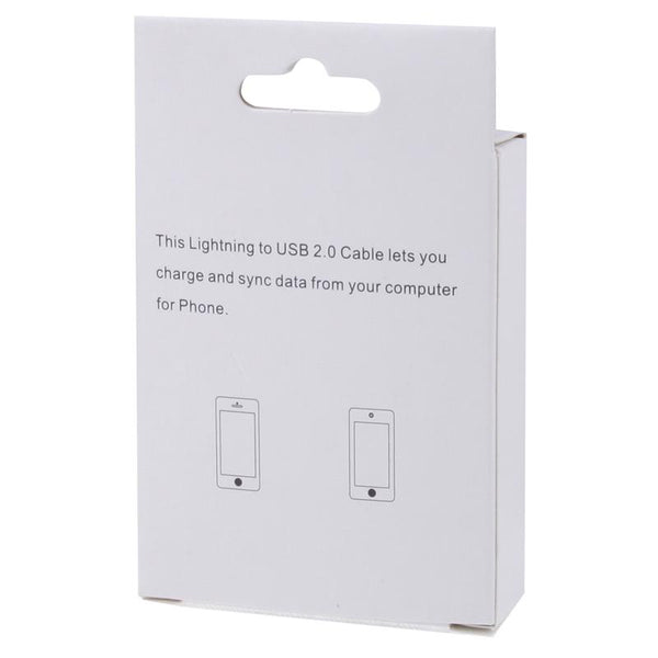50 PCS Exquisite Carton Packaging for 8pin USB Data Cable(White)