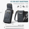 CaseMe Me40 Vertical Multifunctional Shoulder Crossbody Phone Bag(Black)