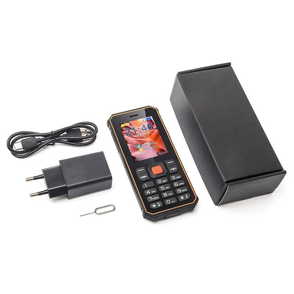 UNIWA S2 IP68 Rugged Keypad Phone, 2.4 inch Mediatek MT6261, 2500mAh Battery, 21 Keys, Network: 2G (Black+Orange)