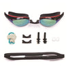 WAVE Electroplating HD Anti-fog Myopia Swimming Glasses, Color: Red Black 550 degree