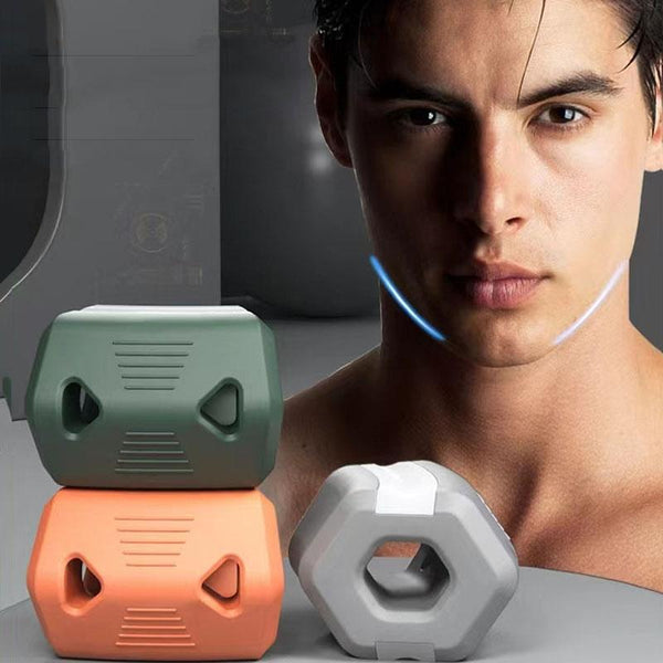 Jawline Exerciser Thin Jaw Bite Force Ball Facial Muscle Depression Masseter Muscle Trainer Deep Gray 45 Pounds