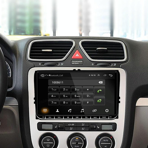 A2743 For Volkswagen 1+16G 9-inch Central Control Large Screen With Carplay Car Android10.0 Navigator Player, Style: Standard+12Lights Camera