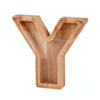 Wooden English Alphabet Piggy Bank Transparent Acrylic Piggy Bank(Y)