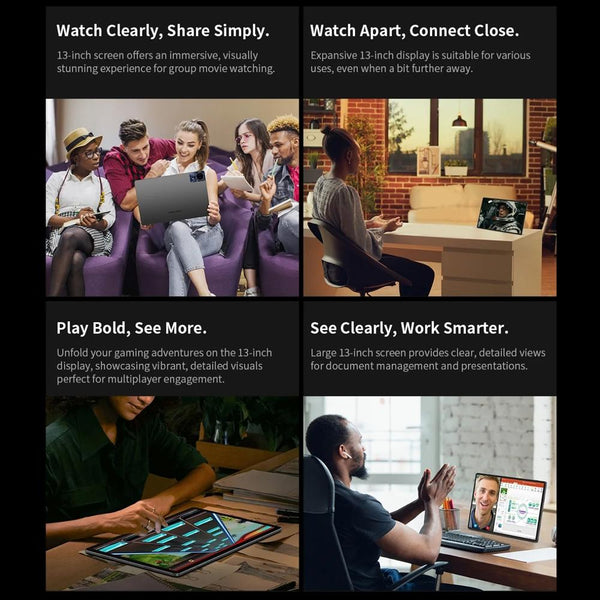 Teclast T65 Max Tablet PC 13 inch, 8GB+256GB,  Android 14 MediaTek Helio G99 Octa Core, 4G LTE Dual SIM