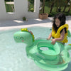 Children Adult Cartoon Inflatable Swimming Ring, Pattern: Sequenant Green Dinosaur Lap