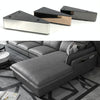 LH-SFJD001 5cm Thick Stainless Steel Sofa Booster Pad, Style: Rectangular(Gun Black)