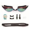 WAVE Electroplating HD Anti-fog Myopia Swimming Glasses, Color: Blue Black 600 Degree