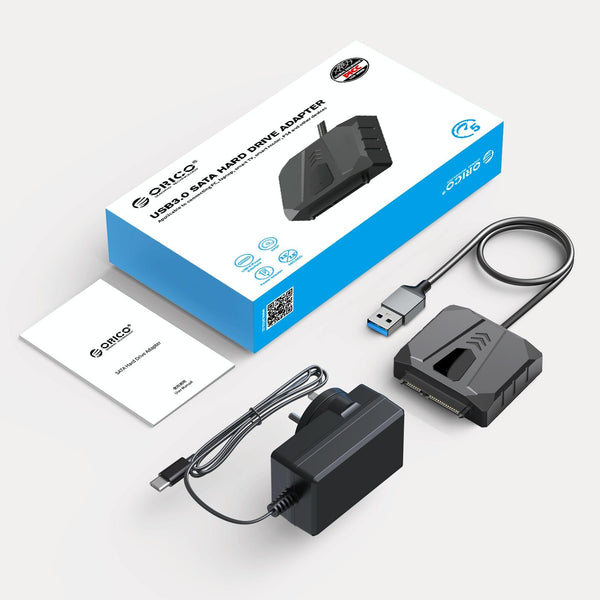 ORICO UTS2 USB 3.0 2.5-inch SATA HDD Adapter with 12V 2A Power Adapter, Cable Length:1m(EU Plug)