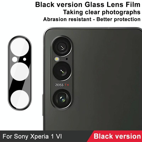 For Sony Xperia 1 VI IMAK Rear Camera Lens Glass Film Black Version