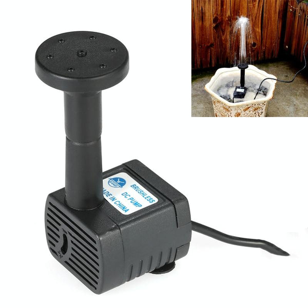 Garden Rockery Decoration Solar Fountain DC Water Pump Suspension Sprinkler(Black)
