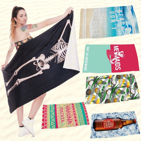 TWA43132 Active Printed Beach Towel Fashion 3D Digital Printed Bath Towel