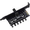 PIC Bit Case Cooling Fan Control Switch PWM 6 Way Computer Fan Speed Controller(SATA)