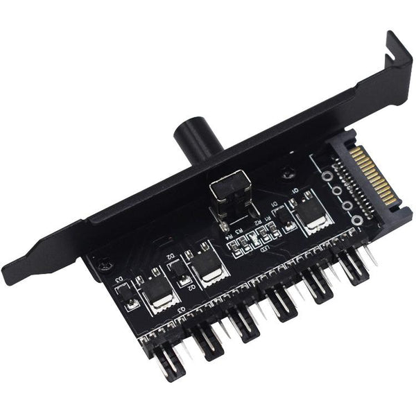 PIC Bit Case Cooling Fan Control Switch PWM 6 Way Computer Fan Speed Controller(SATA)