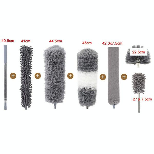 9 In 1 2.5m/100inch Dust Cleaner Sofa Extendable Duster Removal Household Cleaning tools