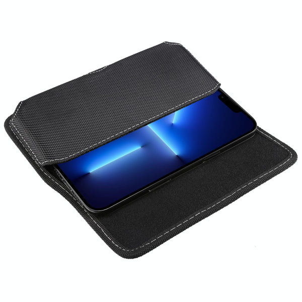 Oxford Cloth Mobile Phone Portable Waist Bag For 6.7-6.9 inch(Black)