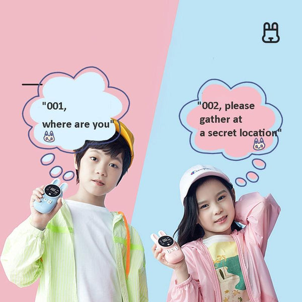 Children Voice Transmission Intercom Handheld Wireless Communication 3 Kilometers Parent-Child Educational Interactive Toy( Blue)