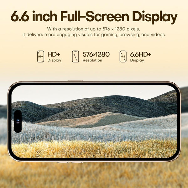 U218 / i16 Pro Max, 1GB+16GB, 6.6 inch Android 8.1 MTK6580A Quad Core, OTG, Network: 3G, Dual SIM, Plug:EU Plug(White)