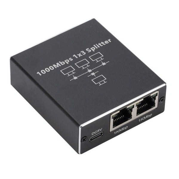 1 To 3 Gigabit Network Splitter Network Sharer RJ45 Network Cable Splitter