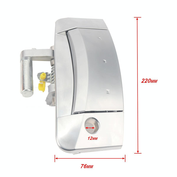 1 Pair Car Front Door Outside Handle 80607-CD41E+80606-CD01E for Nissan 350Z 2003-2009(Silver)