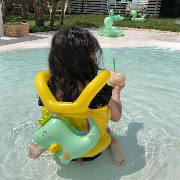 Children Adult Cartoon Inflatable Swimming Ring, Pattern: L Dinosaur Swimsuit