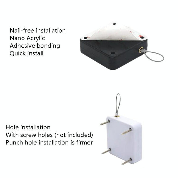 P093 Automatic Doorkeeper Telescher Door Closer Sliding Door Anti-Theft Box, Specification: 3rd Generations Black All Glue 800g 1.2m