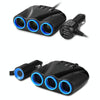 120W Multifunctional USB 3 In 1 Car Cigarette Lighter Car Charger, Style: 5 Ports(Blue Black)