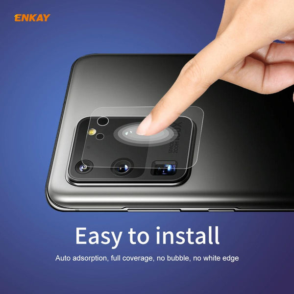 For Samsung Galaxy S20 Ultra Hat-Prince ENKAY 0.2mm 9H 2.15D Round Edge Rear Camera Lens Tempered Glass Film