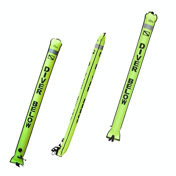 210D Nylon Automatic Seal Safety Signal Diving Mark Diving Buoy, Size:180 x 18cm(Fluorescent Red)