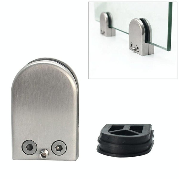 5-8mm Flat Bottom Matte Polished 304 Stainless Steel Fixed Clip Railing Glass Wood Layer Board Clamp Bracket