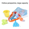 Children Shell Collection Bag Beach Toys Organizer Storage Bag(Orange Light Gray)