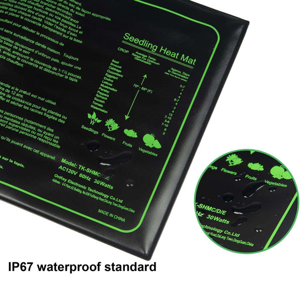 20 x 10in Waterproof Seedling Heating Pad Constant Temperature Heating Pad(US Plug 120V)
