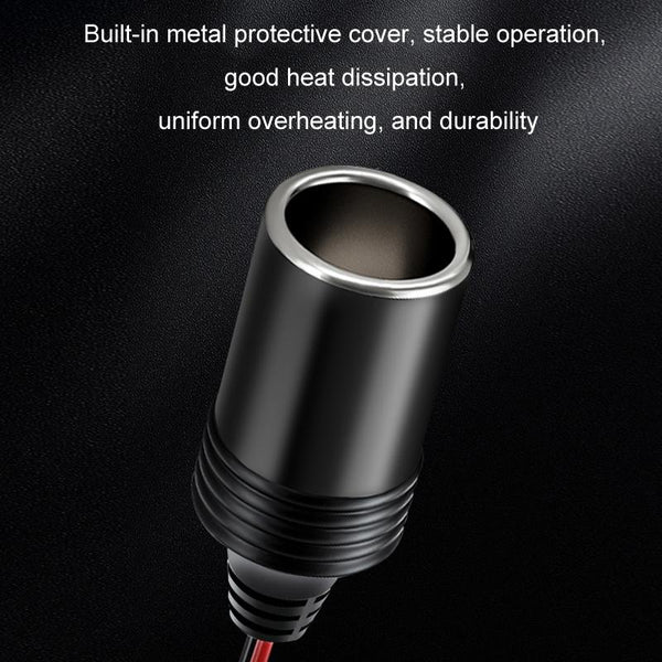 1m 12/24V Car Battery To Cigarette Lighter Female Base Power Supply Cable