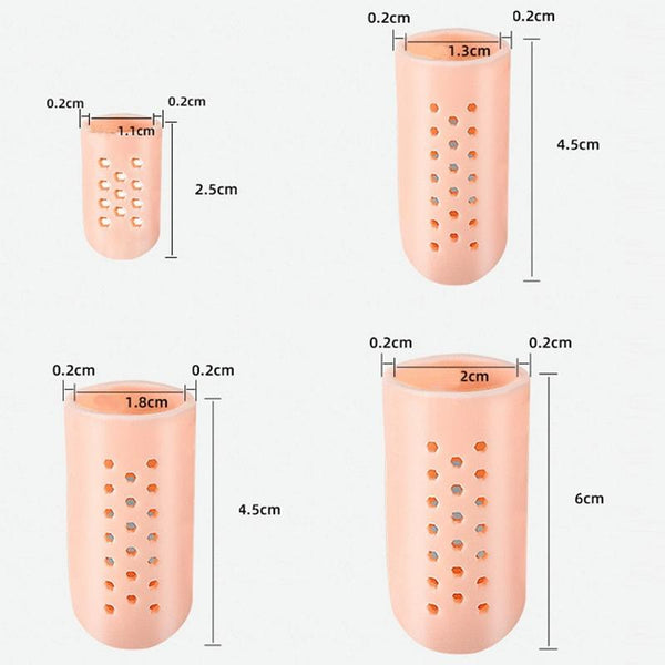 1pair Breathable Perforated Toe Protectors Anti Wear Sleeves, Size: S(Transparent)