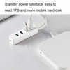 Original Xiaomi 4 Ports USB3.0 Hub with Stand-by Power Supply Interface USB Hub Extender Extension Connector Adapter(White)
