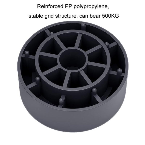 Washing Machine Base Non-Slip Heightening Fixed Shock-Absorbing Foot Pads, Color: Black 8.5cm