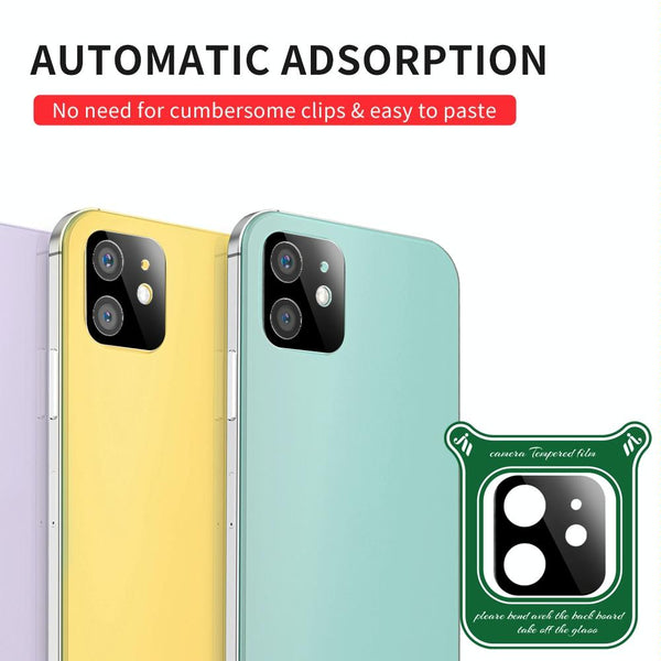 For iPhone 12 Silk Screen Luminous Ring Back Camera Lens Film