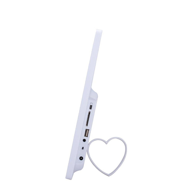 15-inch Digital Photo Frame Electronic Photo Frame Ultra-narrow Side Support 1080P Wall-mounted Advertising Machine(White)