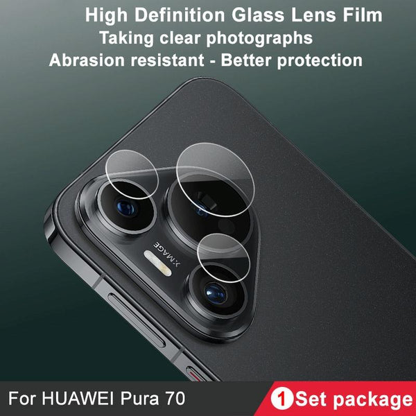 For Huawei Pura 70 IMAK Rear Camera Glass Lens Film, 1 Set Package