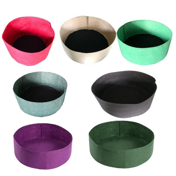 60x20cm 56L Felt Planting Barrel Indoor Outer Round Plant Bag Non-Woven Seedling Bag(Camel)