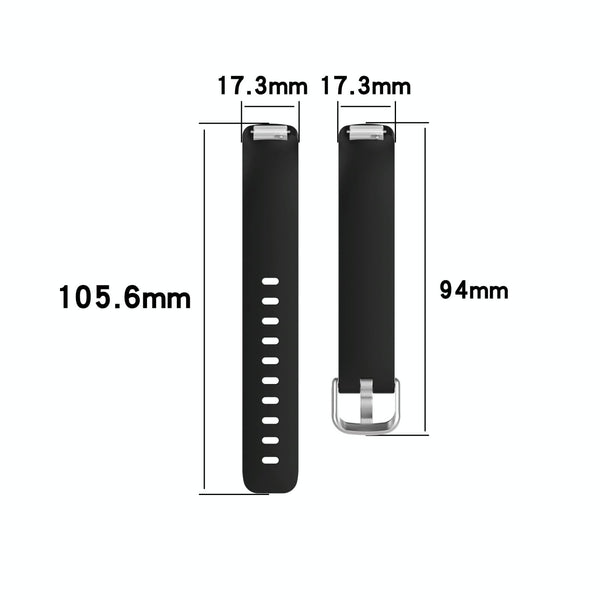 For Fitbit Inspire 2 TPE Watch Band, Size:S(Black)